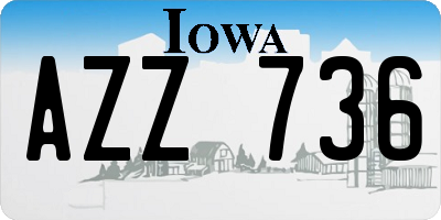 IA license plate AZZ736