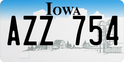 IA license plate AZZ754
