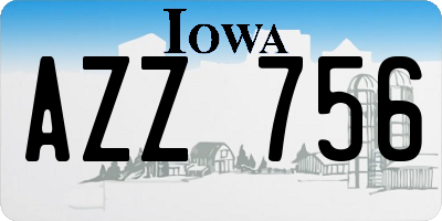 IA license plate AZZ756