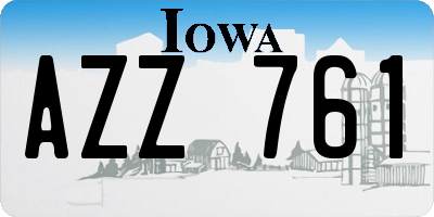 IA license plate AZZ761