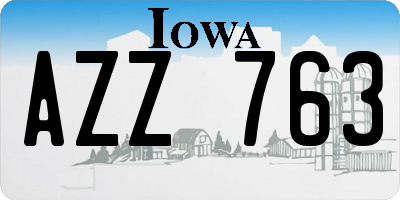 IA license plate AZZ763