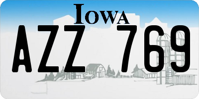 IA license plate AZZ769
