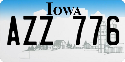 IA license plate AZZ776