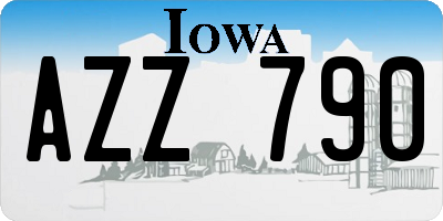 IA license plate AZZ790