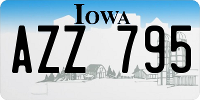 IA license plate AZZ795