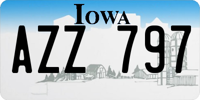 IA license plate AZZ797
