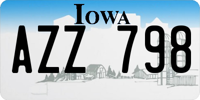 IA license plate AZZ798