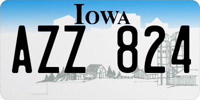 IA license plate AZZ824