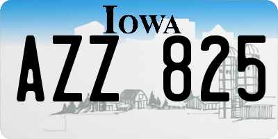 IA license plate AZZ825