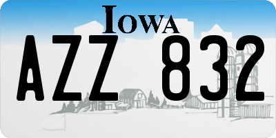IA license plate AZZ832