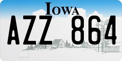 IA license plate AZZ864