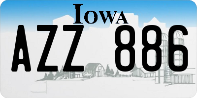 IA license plate AZZ886