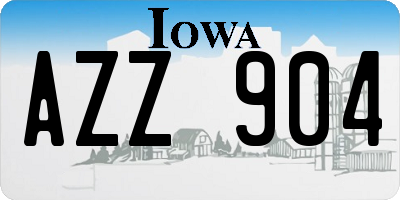 IA license plate AZZ904