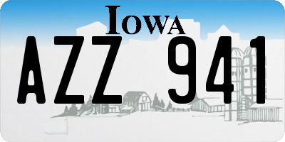 IA license plate AZZ941