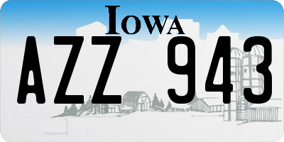 IA license plate AZZ943