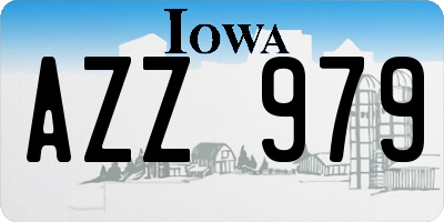 IA license plate AZZ979