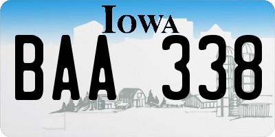 IA license plate BAA338