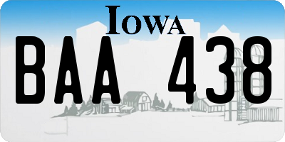 IA license plate BAA438