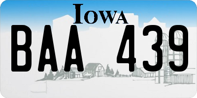 IA license plate BAA439