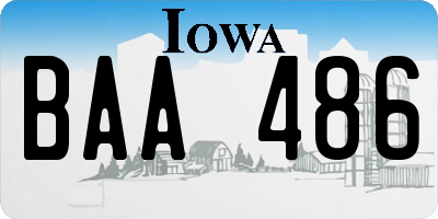IA license plate BAA486