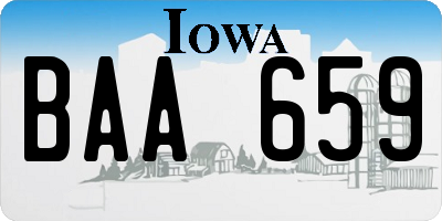 IA license plate BAA659