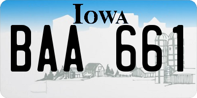 IA license plate BAA661