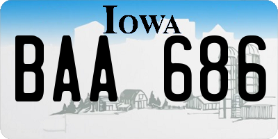 IA license plate BAA686