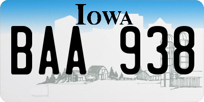 IA license plate BAA938