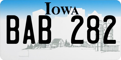 IA license plate BAB282