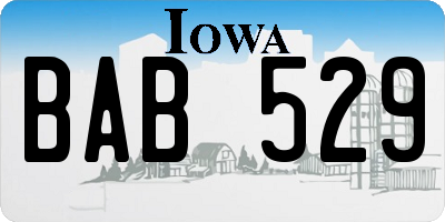 IA license plate BAB529