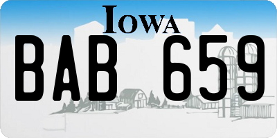 IA license plate BAB659