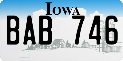 IA license plate BAB746