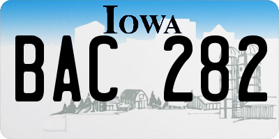 IA license plate BAC282