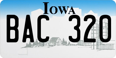 IA license plate BAC320