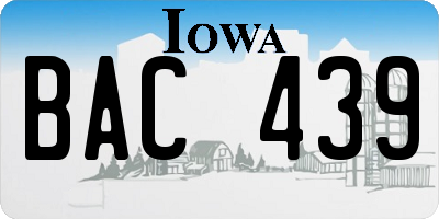 IA license plate BAC439