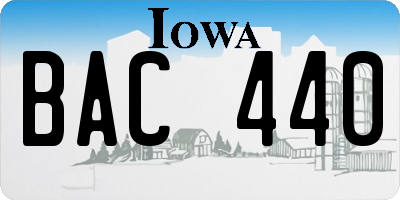 IA license plate BAC440