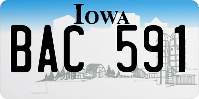 IA license plate BAC591