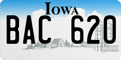 IA license plate BAC620