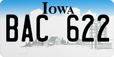 IA license plate BAC622
