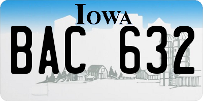 IA license plate BAC632