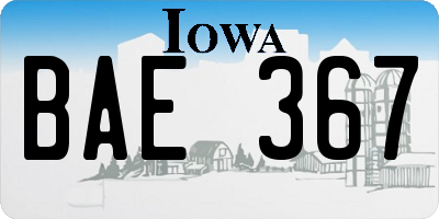 IA license plate BAE367