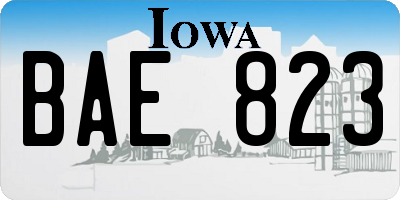 IA license plate BAE823