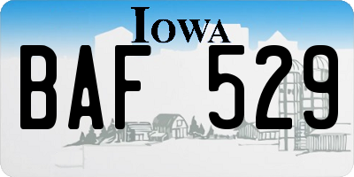 IA license plate BAF529