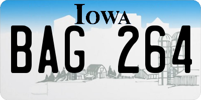 IA license plate BAG264