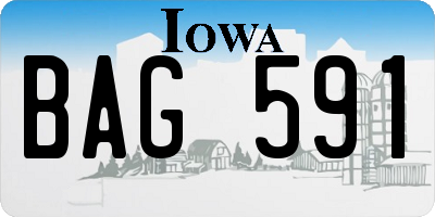 IA license plate BAG591