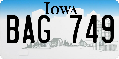 IA license plate BAG749