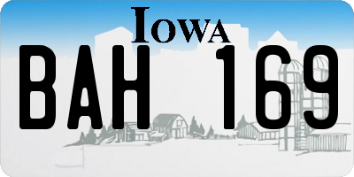 IA license plate BAH169