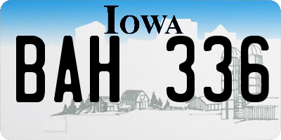 IA license plate BAH336
