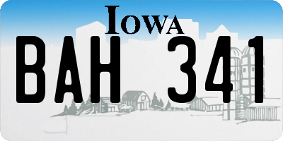 IA license plate BAH341