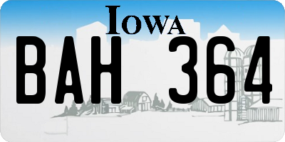 IA license plate BAH364